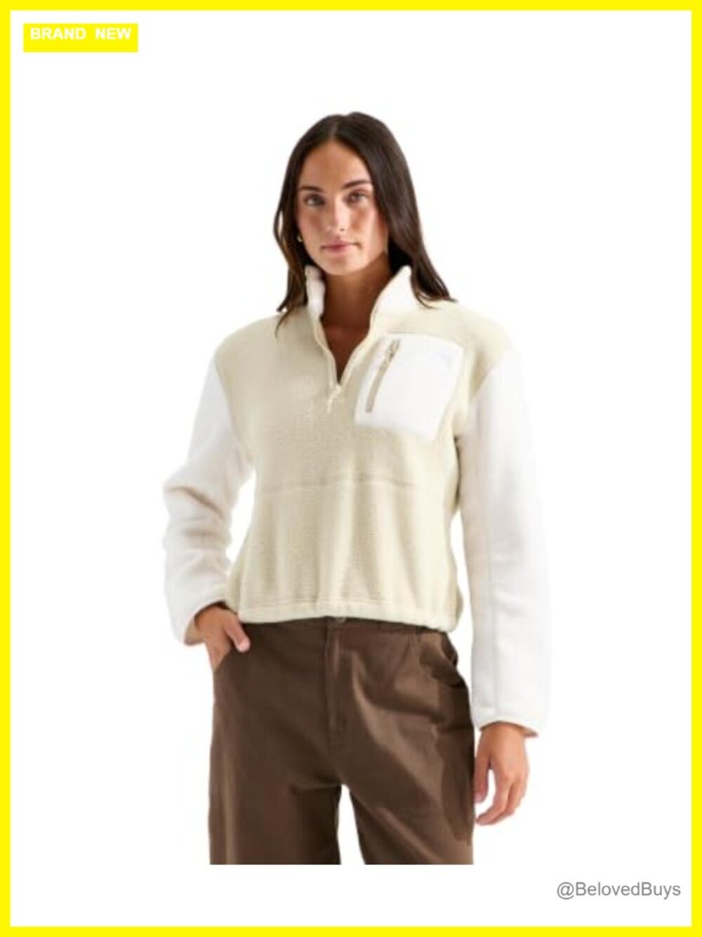 Quarter Zip Fleece Pullover Jacket Recycled Polyester Regular Fit